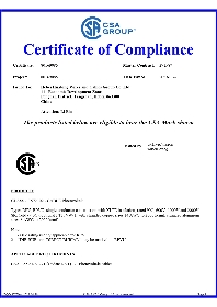RPV RPVU CSA certificate